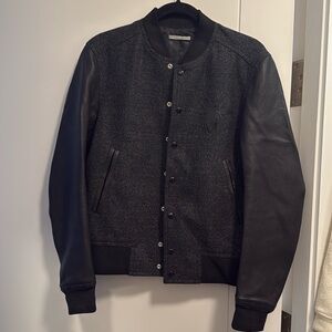 Dior Homme Men’s Bomber with Leather Sleeves